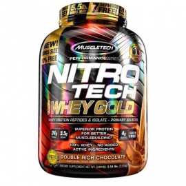 MuscleTech Nutrition Nitrotech 100% Whey Gold (Whey Protein Isolate and Peptides) - 5.5LBS
