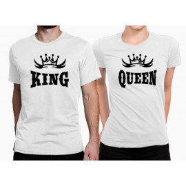 Unisex Printed T-shirt - King Queen couple tshirt