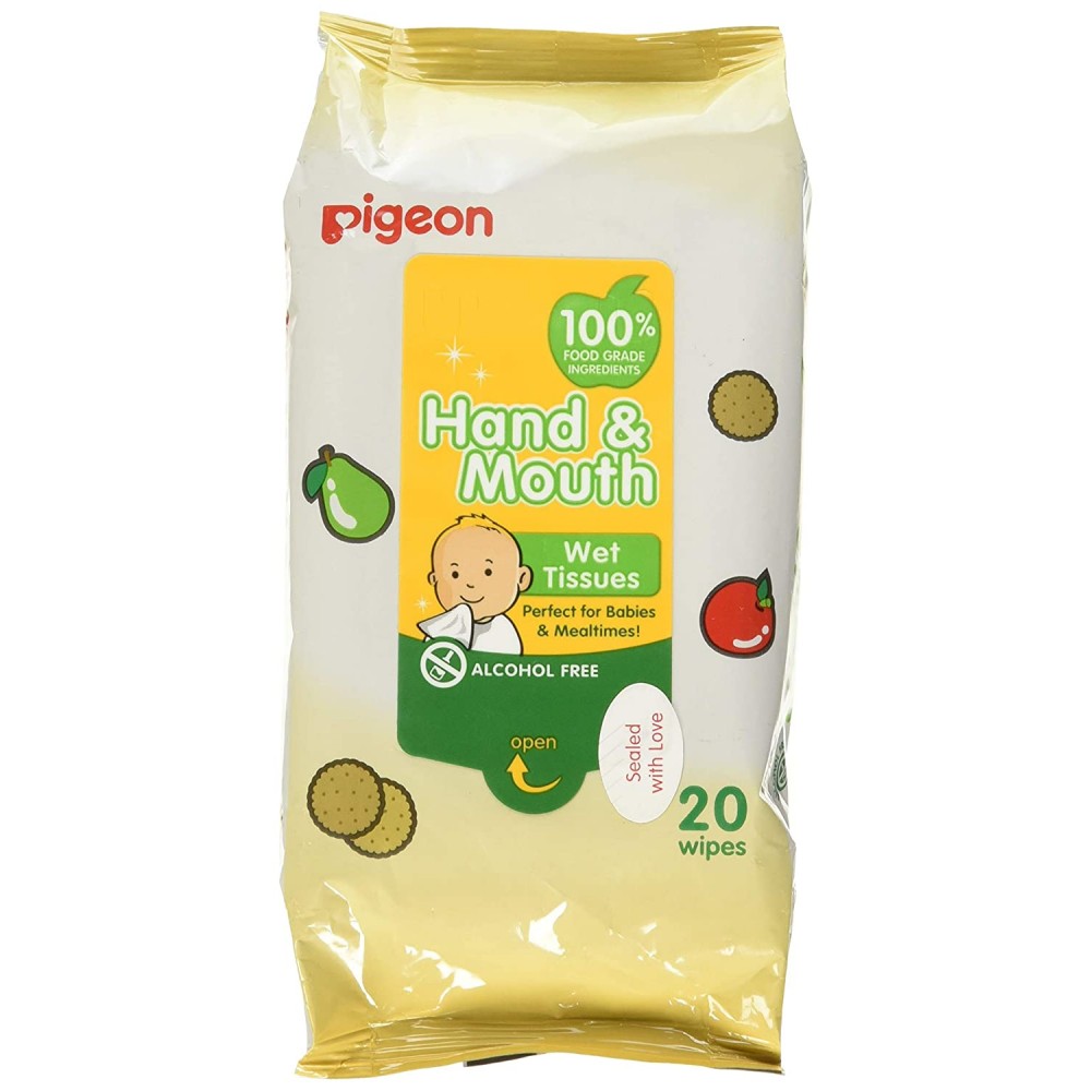 Pigeon Hand & Mouth Wet Tissue, 20S Single pack | Baby Product Pigeon Hand & Mouth Wet Tissue, 20S Single pack | Baby Product
