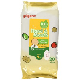 Pigeon Hand & Mouth Wet Tissue, 20S Single pack | Baby Product