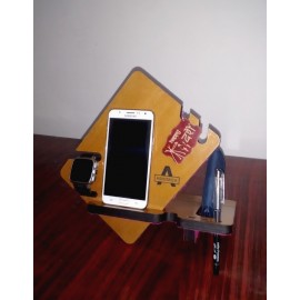 Customized Wooden carved Multipurpose mobile stand and Pen holder Customized Wooden carved Multipurpose mobile stand and Pen holder