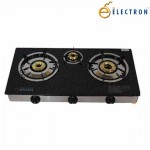 Electron Triple Burner Gas Stove - Glass Top (Black) Electron Triple Burner Gas Stove - Glass Top (Black)