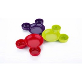 Mickey Shaped Kids Snack Serving Plastic Tray