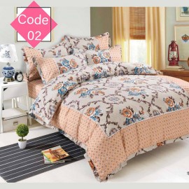 King size Floral Printed Design Bed Sheet | Pillow Cover | Blanket Cover