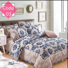 King size Floral Printed Design Bed Sheet | Pillow Cover | Blanket Cover