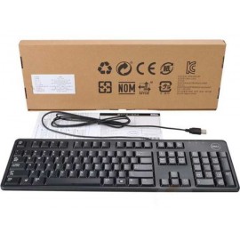 Genuine Original Dell Kb212 USB Keyboard Black Slim Hebrew Layout D263n | QWERTY Layout