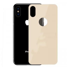 Back Side Tempered Glass For Apple iPhone X | Gold Colour