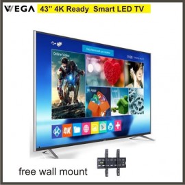 Wega 43" LED Smart Android TV, Double Glass Protection