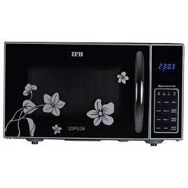 IFB 25 L Grill Microwave Oven | 25PG3B | Black | Floral Design | Powder coated cavity