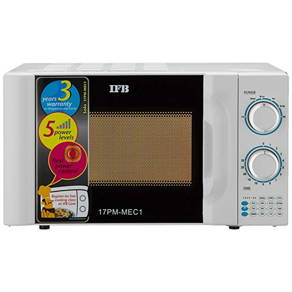 IFB 17L Solo Microwave Oven | 17PMMEC1 |  White | 3 Auto Cook Menu Option