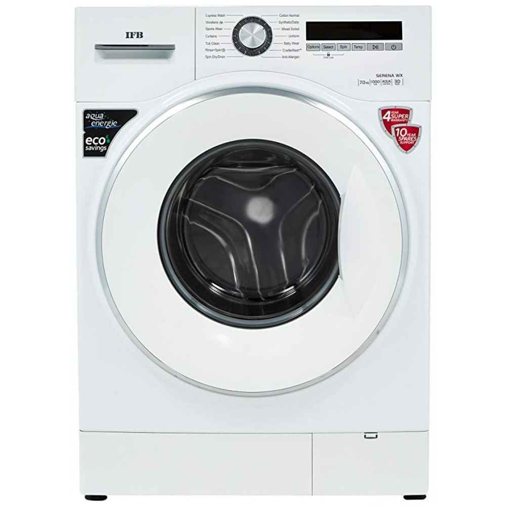 IFB 7 kg Fully-Automatic Front Loading Washing Machine | Serena WX |  White | Ball Valve Technology IFB 7 kg Fully-Automatic Front Loading Washing Machine | Serena WX |  White | Ball Valve Technology
