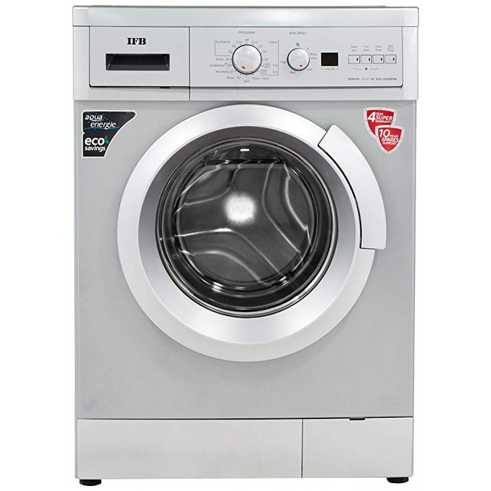 IFB 6 Kg Fully-Automatic Front Loading Washing Machine | Serena Aqua SX | Silver | Inbuilt Heater IFB 6 Kg Fully-Automatic Front Loading Washing Machine | Serena Aqua SX | Silver | Inbuilt Heater