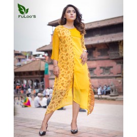 Fuloo’s VD Soft Georgette Dress with Heavy Embroidered