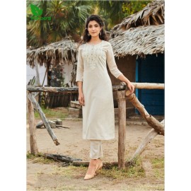 Serien Pure Cotton Embroidered Kurti Set|Women's Fashion