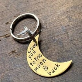 I love You To The Moon and Back Keyring - Christmas and Valentine Gift