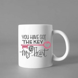You Have Got The Key To My Heart Printed Mug | Valentine Day Special