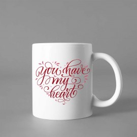 You Have My Heart Printed Mug | Valentine Day Special