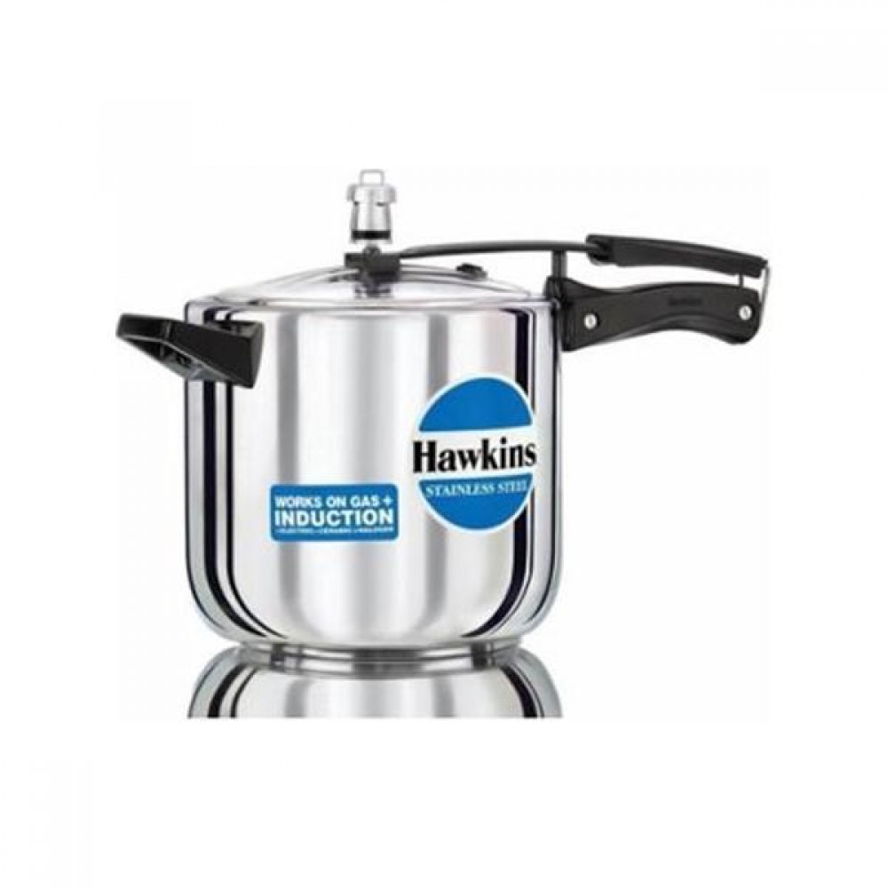Hawkins Stain Steel Pressure Cooker-6ltrs |Induction compatible and works on gas Hawkins Stain Steel Pressure Cooker-6ltrs |Induction compatible and works on gas