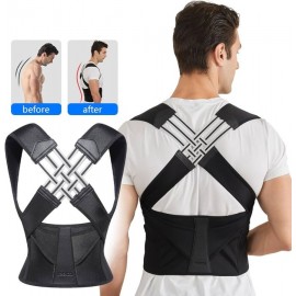 Clefairy Adjustable Back Posture Belt for Men and Women