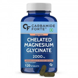 Carbamide Forte Chelated Magnesium Glycinate 2408mg Per Serving Supplement - 120 Veg Tablets