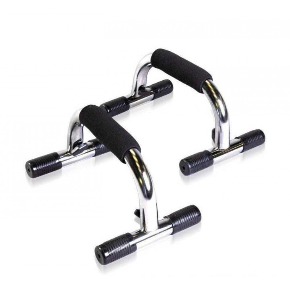 Push Up Pair Bar | Black and Silver  Push Up Pair Bar | Black and Silver