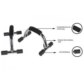 Push Up Pair Bar | Black and Silver  Push Up Pair Bar | Black and Silver
