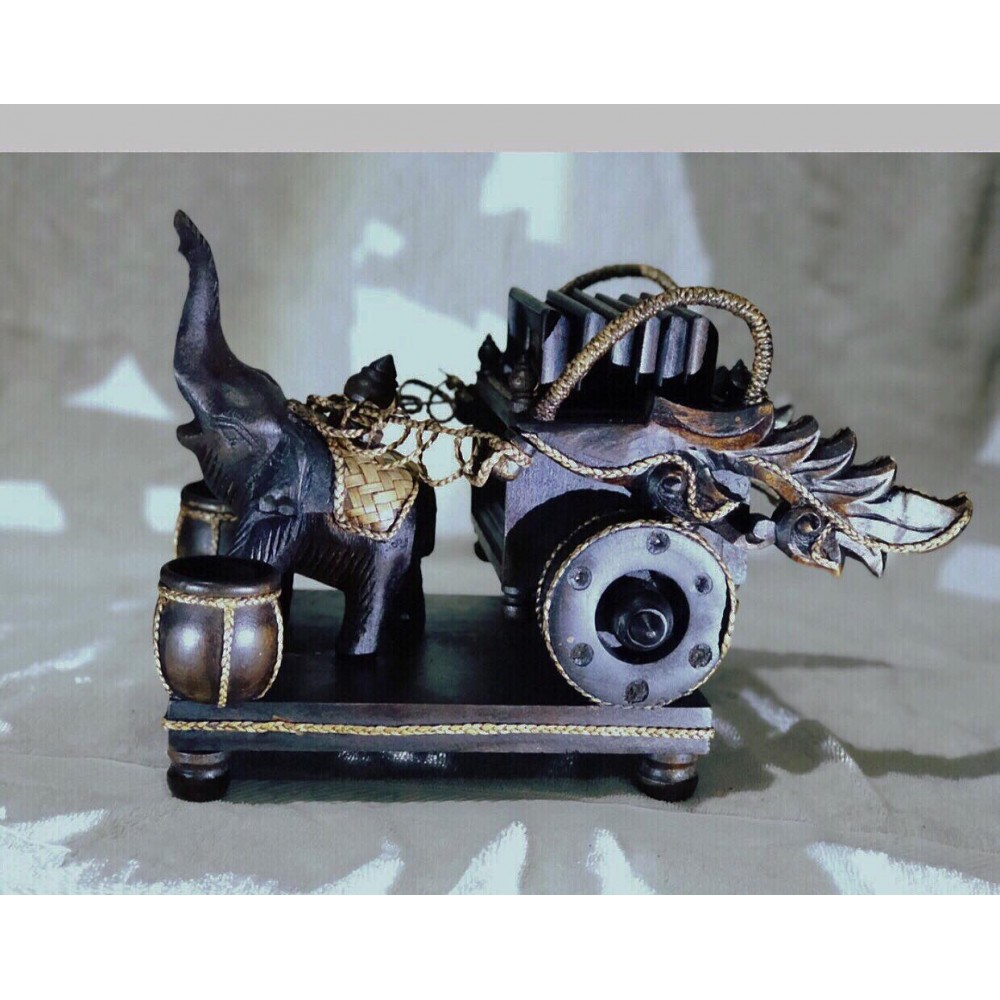 Wooden Elephant Tea Coasters Set 