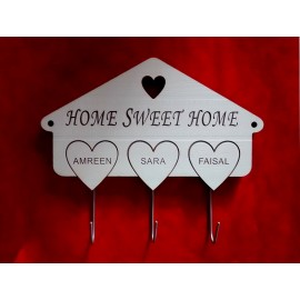 Customizable Wooden craved Keyring Holder - Pine (salla) Wood