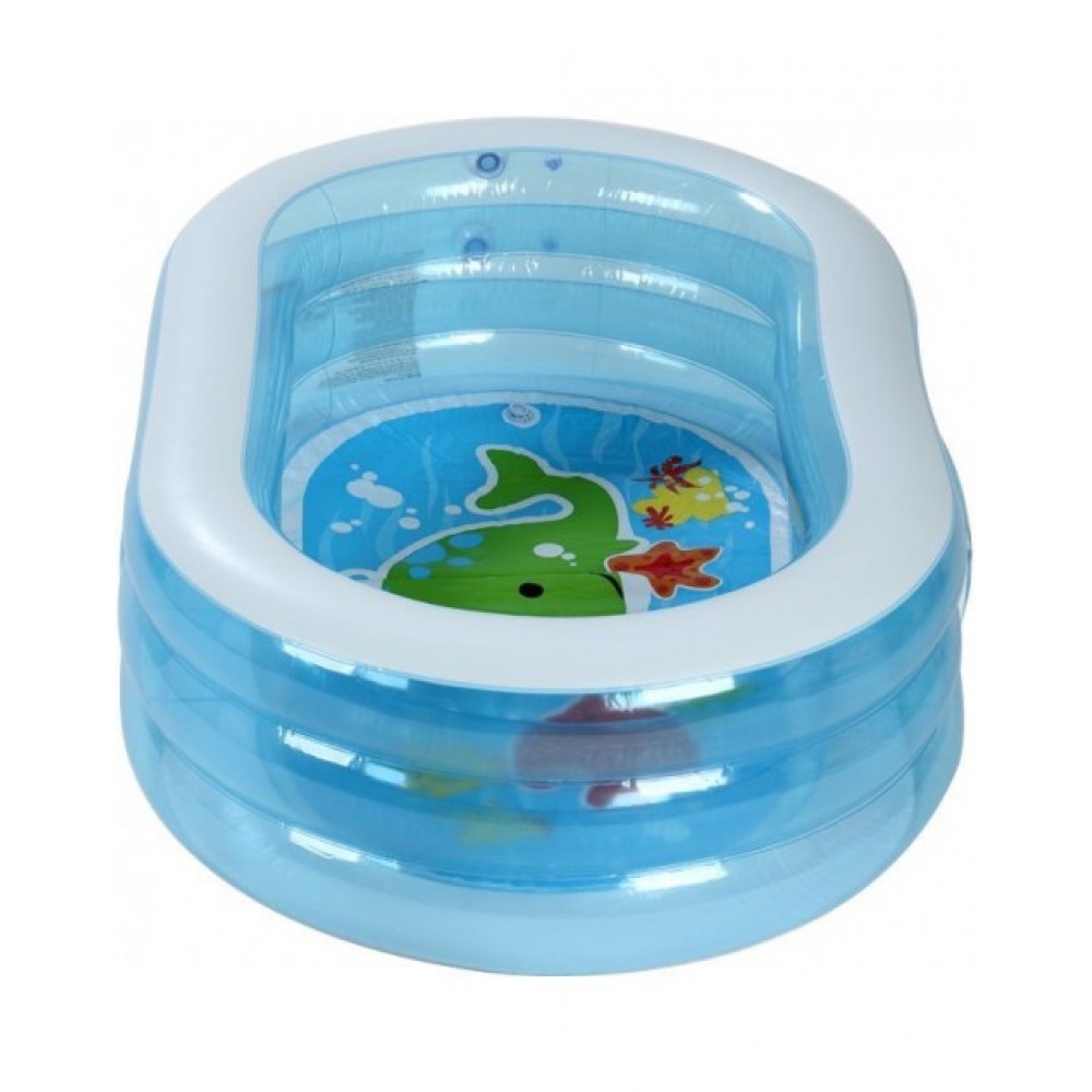 Intex Oval Swimming Pool For Kids | Blue, Whale (64 x 42 x 18in) - Free Air Pump Intex Oval Swimming Pool For Kids | Blue, Whale (64 x 42 x 18in) - Free Air Pump