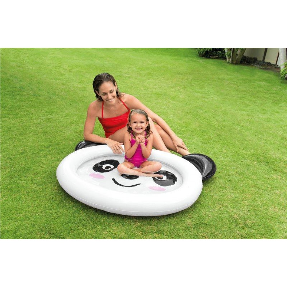 Intex Panda Smiling Baby Pool For Kids - (117 x 89 x 14)cm