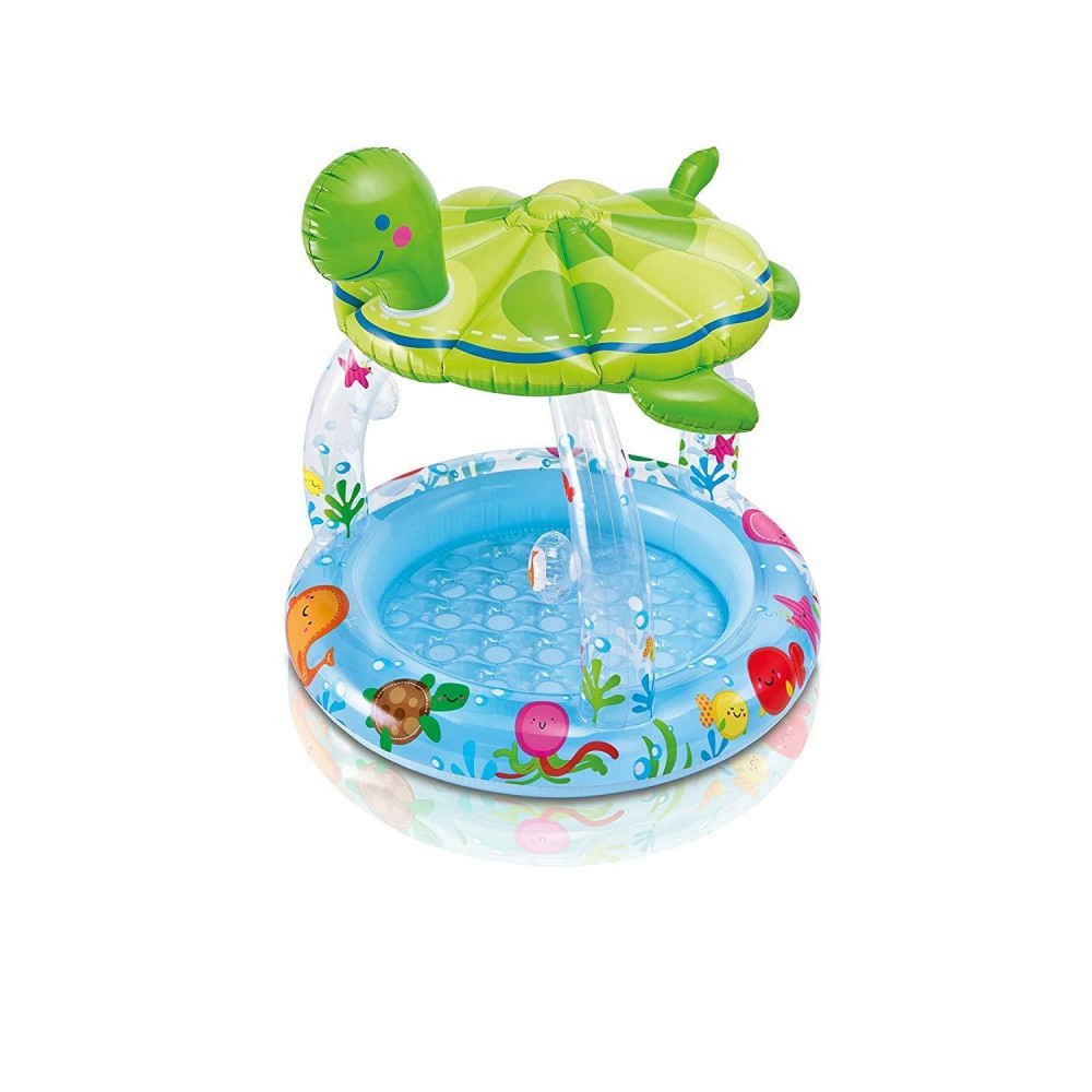 Intex Sea Turtle Swimming Pool For Kids With Sun Shade 