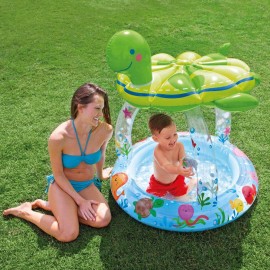 Intex Sea Turtle Swimming Pool For Kids With Sun Shade 