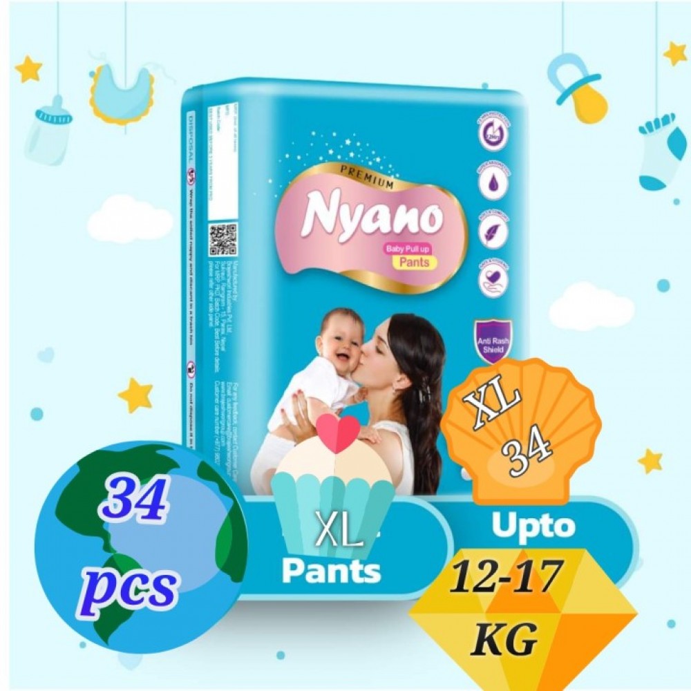 Nyano Baby Pullup Pants XL 34 Pcs Nyano Baby Pullup Pants XL 34 Pcs