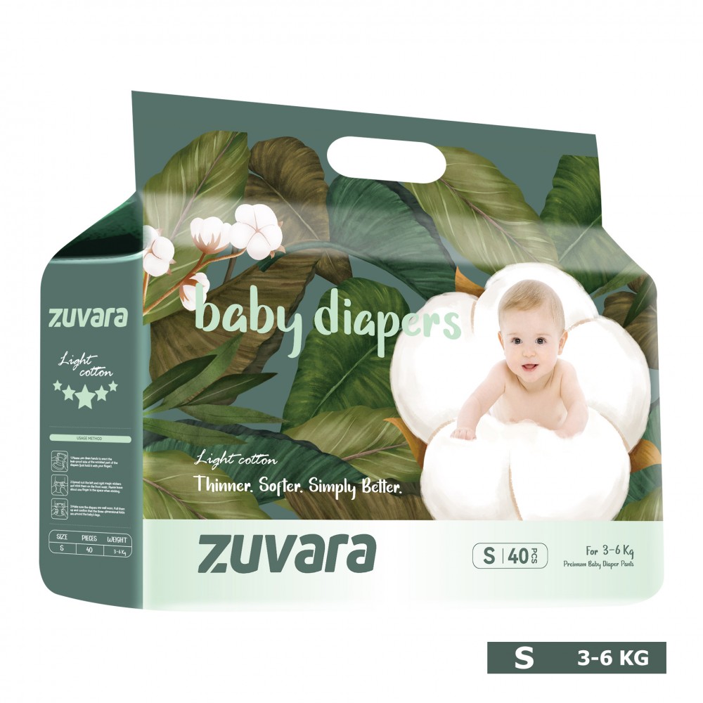 Zuvara diaper Tape Style Small 40pcs Zuvara diaper Tape Style Small 40pcs