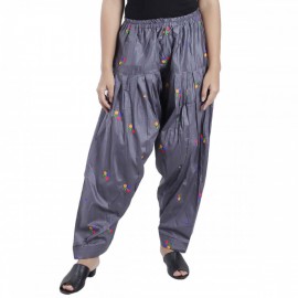 Grey Chikan Panjabi Shalwar for Women