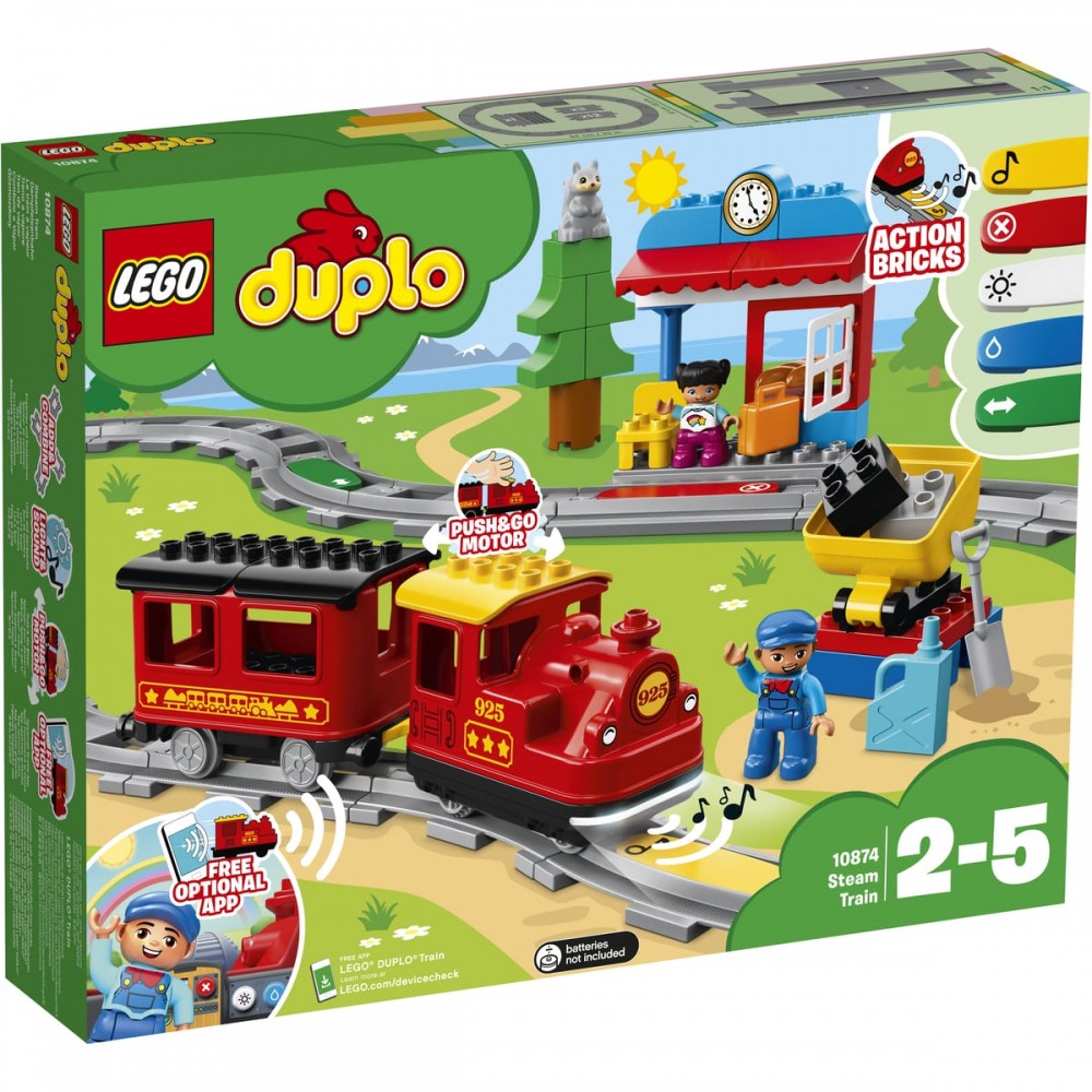 LEGO 10874 Steam Train - Kids Toys & Games LEGO 10874 Steam Train - Kids Toys & Games