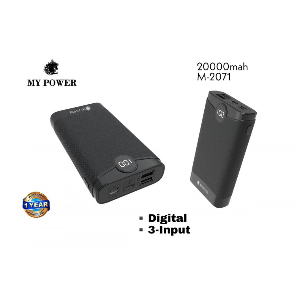 My Power 20000mah M2071 Portable Power bank| Digital Display