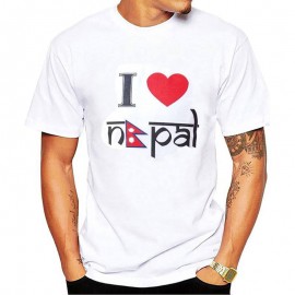 Unisex Printed T-shirt - I love Nepal