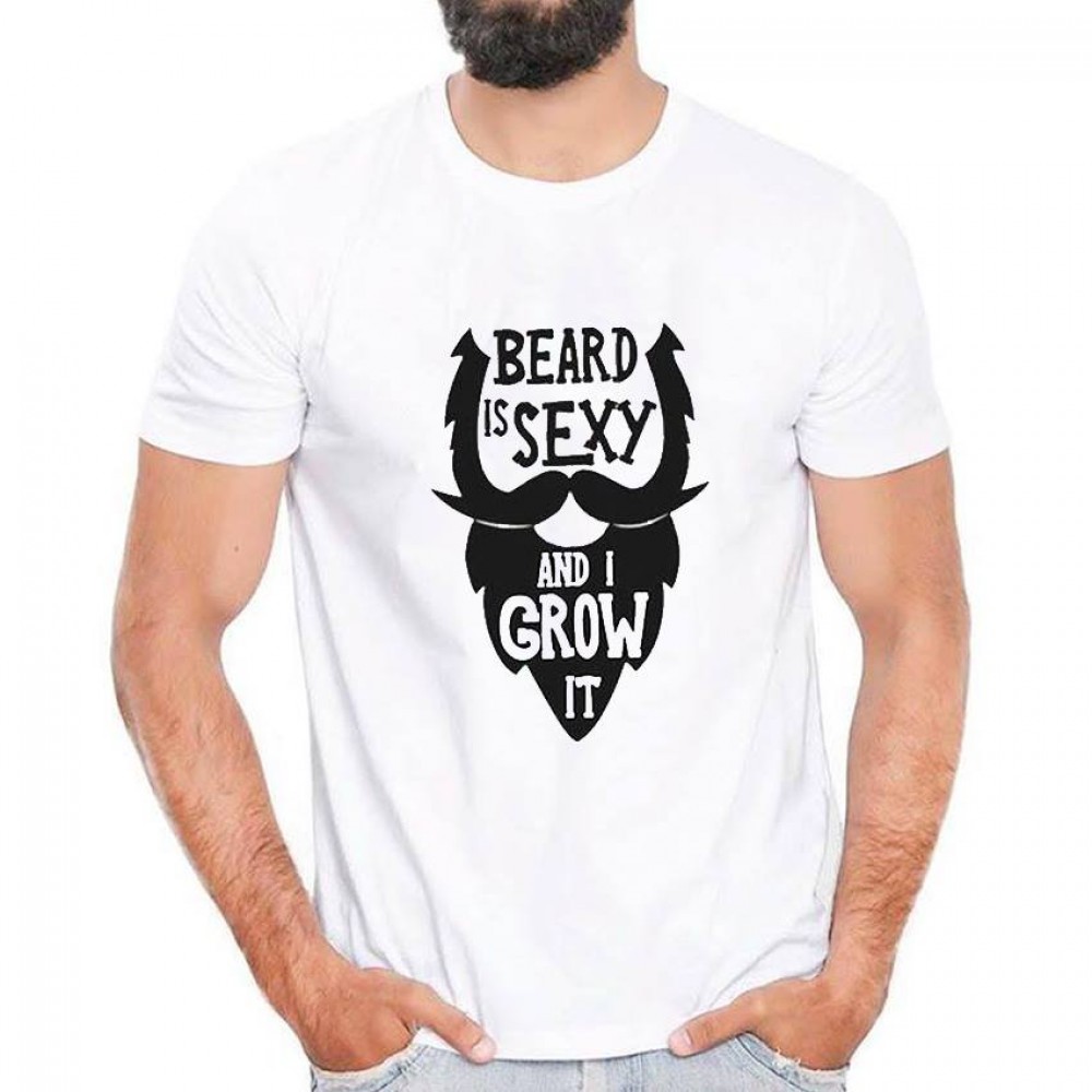 Men's printed T-shirt -Beard is sexy and I grow it Men's printed T-shirt -Beard is sexy and I grow it