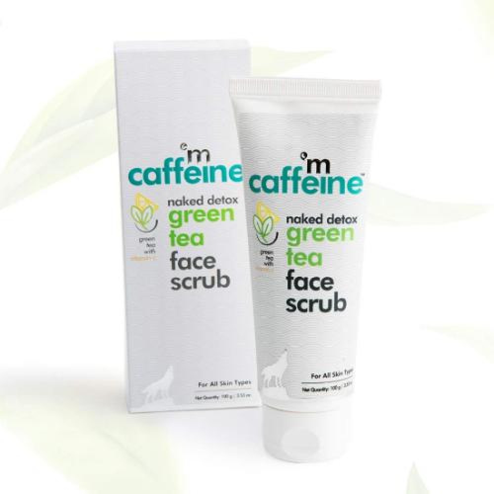 mCaffeine Naked Detox Green Tea Face Scrub(100g)