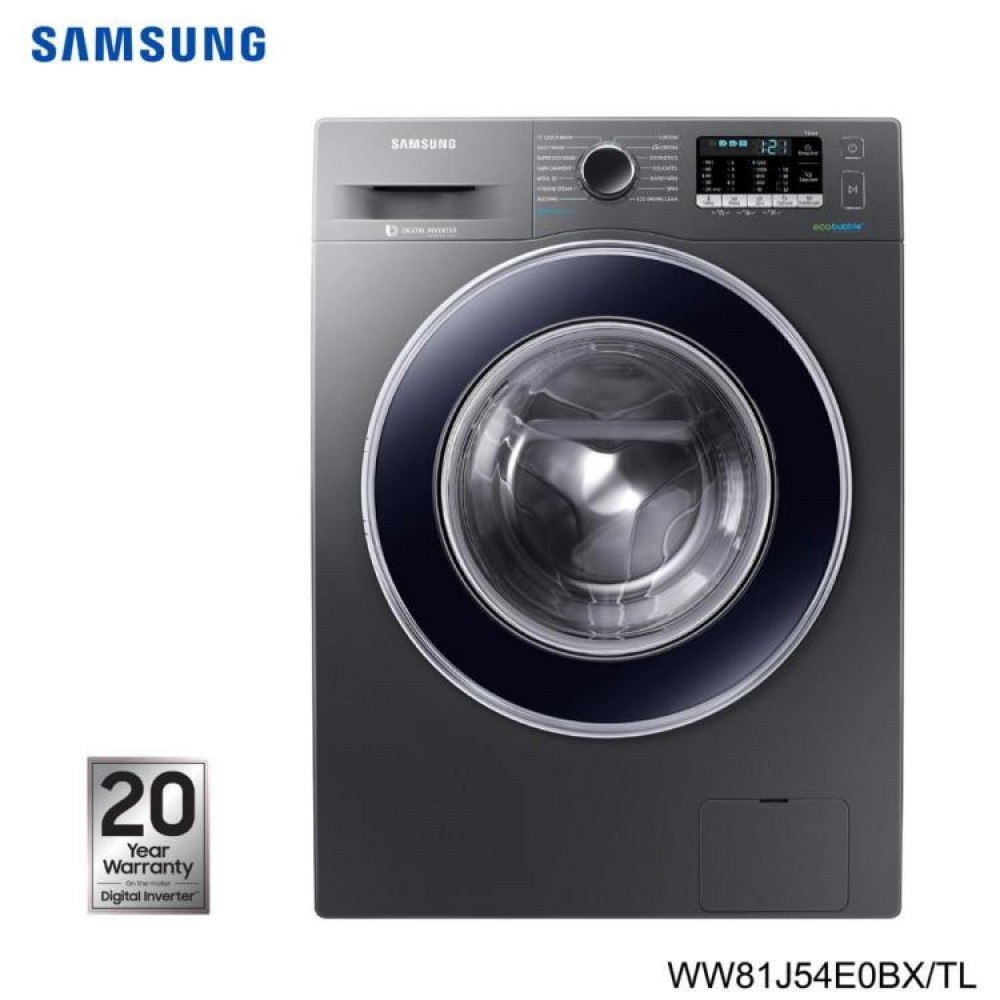 SAMSUNG WW81J54E0BX - 8 Kg Front Load Digital Inverter Washing Machine SAMSUNG WW81J54E0BX - 8 Kg Front Load Digital Inverter Washing Machine