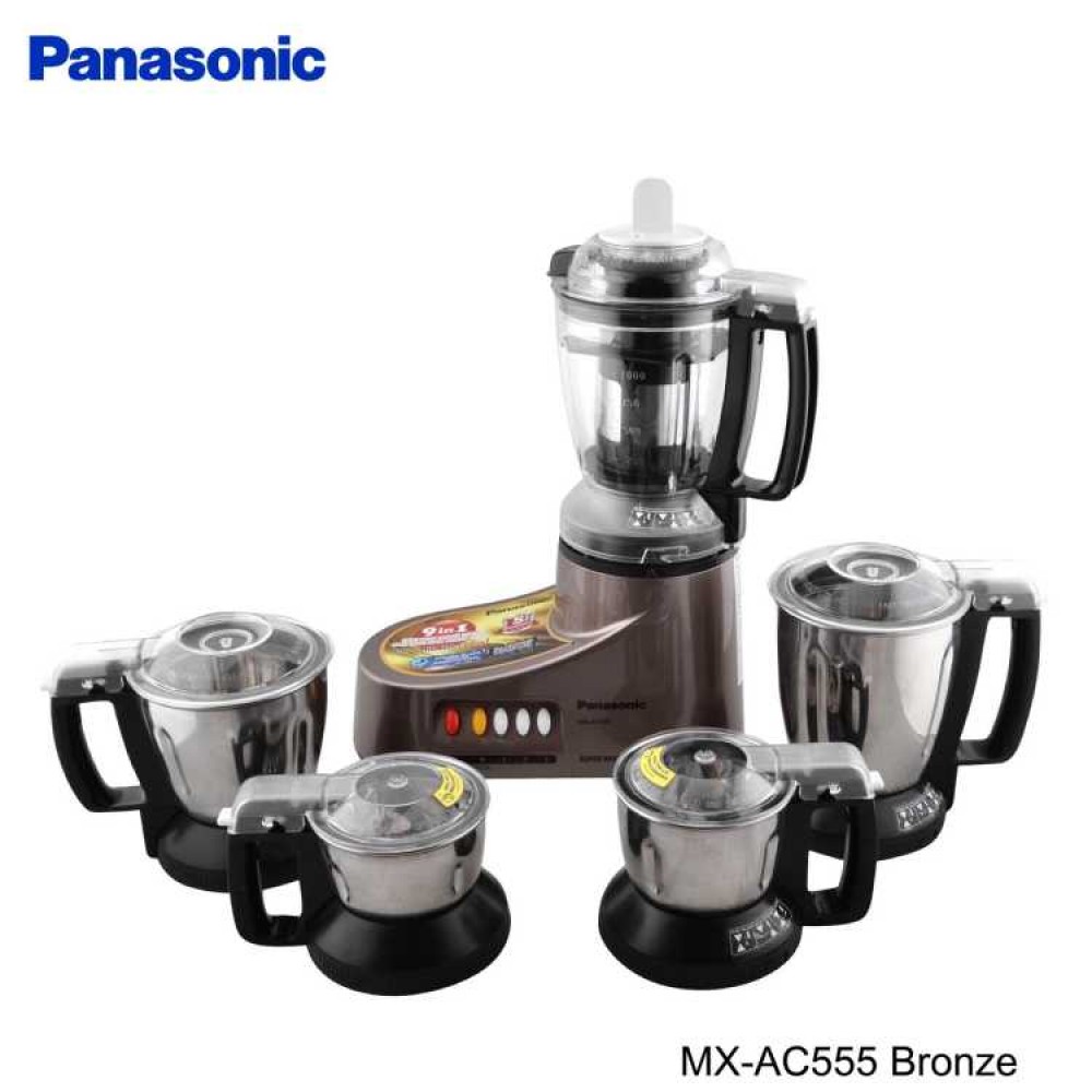 PANASONIC MX-AC555 Bronze - 550 Watt Super Mixer Grinder With 5 Jars PANASONIC MX-AC555 Bronze - 550 Watt Super Mixer Grinder With 5 Jars