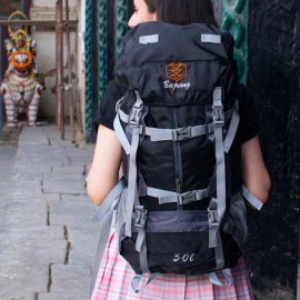 Outdoor/Trekking/Hiking Lightweight Backpack With Attached Rain Cover- 50L