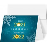 Funny Emoji Cards For 2022 New Year Holiday Greeting Cards - Customized Funny Emoji Cards For 2022 New Year Holiday Greeting Cards - Customized