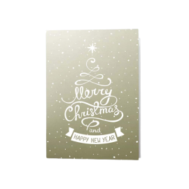 Recordable Snowy Christmas & Happy New Year Greeting Cards - Customized