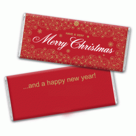 Customized Chocolate Bar For Holiday Greeting For Christmas & New Year 