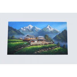 Nepali Village Acrylic Paint | Home Decor | Creative art