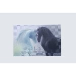 Two Horse Game oil Plant Acrylic Paint | Canvas Painting | Art Two Horse Game oil Plant Acrylic Paint | Canvas Painting | Art