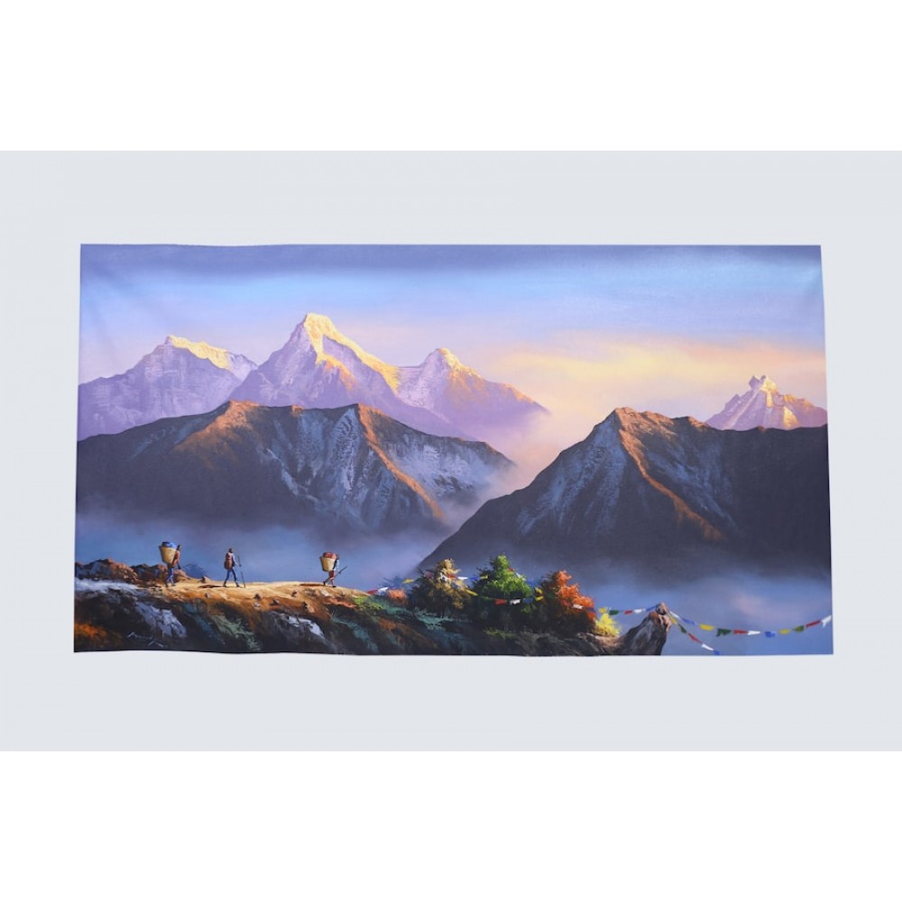 POONHILL Annapurna Range Acrylic Paint | Canvas Painting | Art POONHILL Annapurna Range Acrylic Paint | Canvas Painting | Art