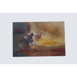 Dark to light Horse running Canvas Acrylic Painting | Home Décor